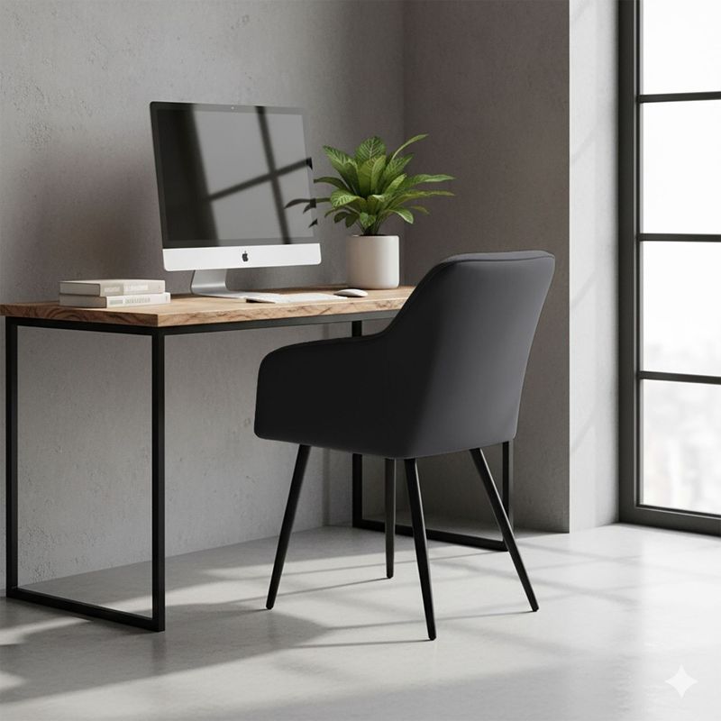 Casa si Gradina - Mobilier - Scaune si fotolii - Scaune - Set 2 scaune dining tapitate Velto, catifea, matlasate cu romburi, 52x58x82 cm, maxim 120 kg, negru - Infinity.ro