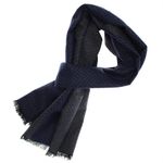 Fashion, accesorii si bijuterii - Barbati - Accesorii barbati - Esarfe si fulare barbati - Esarfa barbati, din casmir / pashmina, 30 x 188 cm, Bleumarin cu gri - ES2264 - Infinity.ro