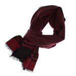 Fashion, accesorii si bijuterii - Barbati - Accesorii barbati - Esarfe si fulare barbati - Esarfa barbati, din casmir / pashmina, 30 x 188 cm, model stilizat, Rosu cu negru - ES2294 - Infinity.ro