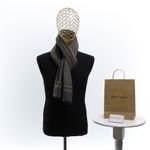 Fashion, accesorii si bijuterii - Barbati - Accesorii barbati - Esarfe si fulare barbati - Esarfa barbati, din casmir / pashmina, 30 x 188 cm, model stilizat, Gri cu bej - ES2296 - Infinity.ro