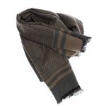 Fashion, accesorii si bijuterii - Barbati - Accesorii barbati - Esarfe si fulare barbati - Esarfa barbati, din casmir / pashmina, 30 x 188 cm, model stilizat, Gri cu bej - ES2296 - Infinity.ro