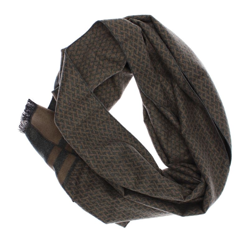 Fashion, accesorii si bijuterii - Barbati - Accesorii barbati - Esarfe si fulare barbati - Esarfa barbati, din casmir / pashmina, 30 x 188 cm, model stilizat, Gri cu bej - ES2296 - Infinity.ro