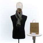 Fashion, accesorii si bijuterii - Barbati - Accesorii barbati - Esarfe si fulare barbati - Esarfa barbati, din casmir / pashmina, 30 x 188 cm, model stilizat, Negru cu bej - ES2302 - Infinity.ro