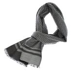 Fashion, accesorii si bijuterii - Barbati - Accesorii barbati - Esarfe si fulare barbati - Esarfa barbati, din casmir / pashmina, 30 x 188 cm, model stilizat, Gri - ES2297 - Infinity.ro