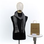 Fashion, accesorii si bijuterii - Barbati - Accesorii barbati - Esarfe si fulare barbati - Esarfa barbati, din casmir / pashmina, 30 x 188 cm, model stilizat, Gri - ES2297 - Infinity.ro