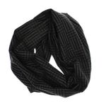 Fashion, accesorii si bijuterii - Barbati - Accesorii barbati - Esarfe si fulare barbati - Esarfa barbati, din casmir / pashmina, 30 x 188 cm, model liniar stilizat, Negru cu gri - ES2303 - Infinity.ro