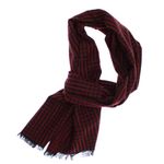 Fashion, accesorii si bijuterii - Barbati - Accesorii barbati - Esarfe si fulare barbati - Esarfa barbati, din casmir / pashmina, 30 x 188 cm, model liniar stilizat, Negru cu rosu - ES2304 - Infinity.ro