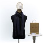 Fashion, accesorii si bijuterii - Barbati - Accesorii barbati - Esarfe si fulare barbati - Esarfa barbati, din casmir / pashmina, 30 x 188 cm, model liniar stilizat, Bleumarin cu gri - ES2305 - Infinity.ro