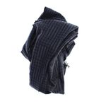 Fashion, accesorii si bijuterii - Barbati - Accesorii barbati - Esarfe si fulare barbati - Esarfa barbati, din casmir / pashmina, 30 x 188 cm, model liniar stilizat, Bleumarin cu gri - ES2305 - Infinity.ro