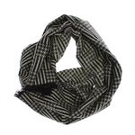 Fashion, accesorii si bijuterii - Barbati - Accesorii barbati - Esarfe si fulare barbati - Esarfa barbati, din casmir / pashmina, 30 x 188 cm, model liniar stilizat, Negru cu bej - ES2308 - Infinity.ro