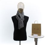 Fashion, accesorii si bijuterii - Barbati - Accesorii barbati - Esarfe si fulare barbati - Esarfa barbati, din casmir / pashmina, 30 x 188 cm, model liniar stilizat, Gri - ES2310 - Infinity.ro