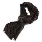 Fashion, accesorii si bijuterii - Barbati - Accesorii barbati - Esarfe si fulare barbati - Esarfa barbati, din casmir / pashmina, 30 x 188 cm, model liniar stilizat, Maro - ES2306 - Infinity.ro