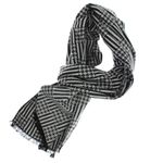 Fashion, accesorii si bijuterii - Barbati - Accesorii barbati - Esarfe si fulare barbati - Esarfa barbati, din casmir / pashmina, 30 x 188 cm, model liniar stilizat, Negru cu gri - ES2309 - Infinity.ro