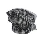 Fashion, accesorii si bijuterii - Barbati - Accesorii barbati - Esarfe si fulare barbati - Esarfa barbati, din casmir / pashmina, 30 x 188 cm, model liniar stilizat, Negru cu gri - ES2309 - Infinity.ro