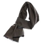 Fashion, accesorii si bijuterii - Barbati - Accesorii barbati - Esarfe si fulare barbati - Esarfa barbati, din casmir / pashmina, 30 x 188 cm, model liniar stilizat, Gri cu bej - ES2307 - Infinity.ro