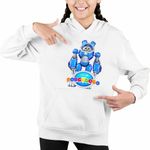 Fashion, accesorii si bijuterii - Copii - Imbracaminte copii - Pulovere si hanorace copii - Hanorac Copii Fete Robogobo Booster Robosuit, alb, marime M Copii - Infinity.ro