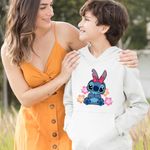 Fashion, accesorii si bijuterii - Copii - Imbracaminte copii - Pulovere si hanorace copii - Hanorac Copii Baieti Stitch Fundita, alb, marime XS Copii - Infinity.ro