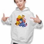 Fashion, accesorii si bijuterii - Copii - Imbracaminte copii - Pulovere si hanorace copii - Hanorac Copii Baieti Ursuletul Winnie the Pooh Familie Puh, alb, marime XS Copii - Infinity.ro