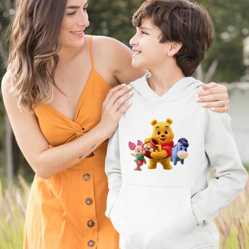 Fashion, accesorii si bijuterii - Copii - Imbracaminte copii - Pulovere si hanorace copii - Hanorac Copii Baieti Winnie the Pooh Puh Copilarie Desene Animate, alb, marime S Copii - Infinity.ro