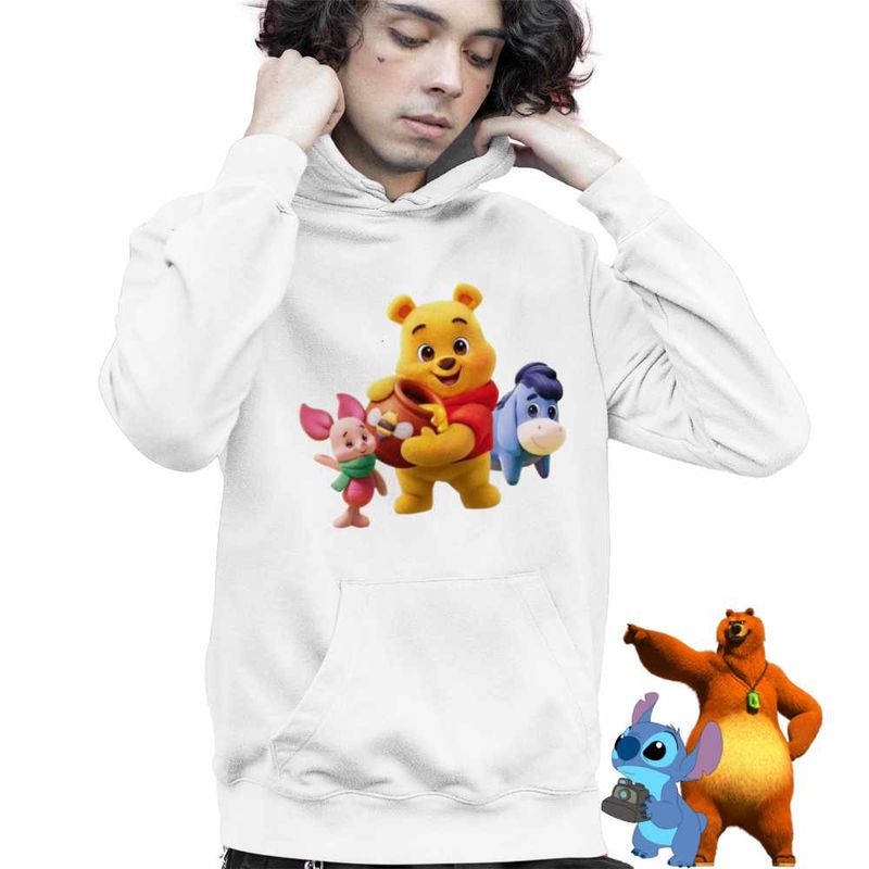 Fashion, accesorii si bijuterii - Copii - Imbracaminte copii - Pulovere si hanorace copii - Hanorac Copii Baieti Winnie the Pooh Puh Copilarie Desene Animate, alb, marime S Copii - Infinity.ro