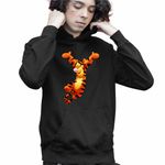 Fashion, accesorii si bijuterii - Copii - Imbracaminte copii - Pulovere si hanorace copii - Hanorac Copii Baieti Tigrul Tigger Ursuletul Winnie the Pooh Puh, negru, marime XS Copii - Infinity.ro
