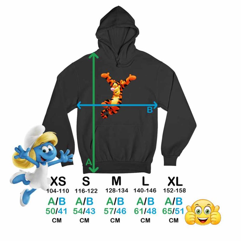 Fashion, accesorii si bijuterii - Copii - Imbracaminte copii - Pulovere si hanorace copii - Hanorac Copii Baieti Tigrul Tigger Ursuletul Winnie the Pooh Puh, negru, marime XS Copii - Infinity.ro