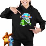 Fashion, accesorii si bijuterii - Copii - Imbracaminte copii - Pulovere si hanorace copii - Hanorac Copii Fete Robogobo Shelly Robosuit, negru, marime S Copii - Infinity.ro