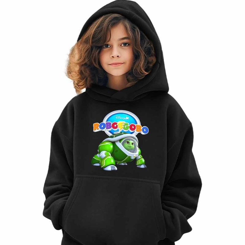 Fashion, accesorii si bijuterii - Copii - Imbracaminte copii - Pulovere si hanorace copii - Hanorac Copii Fete Robogobo Shelly Robosuit, negru, marime S Copii - Infinity.ro