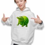 Fashion, accesorii si bijuterii - Copii - Imbracaminte copii - Pulovere si hanorace copii - Hanorac Copii Baieti Glorbo Fruttodrillo Brainrot, alb, marime XL Copii - Infinity.ro