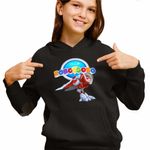 Fashion, accesorii si bijuterii - Copii - Imbracaminte copii - Pulovere si hanorace copii - Hanorac Copii Fete Robogobo Wingo Robosuit, negru, marime L Copii - Infinity.ro