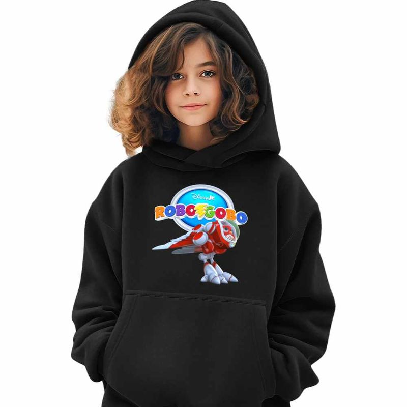 Fashion, accesorii si bijuterii - Copii - Imbracaminte copii - Pulovere si hanorace copii - Hanorac Copii Fete Robogobo Wingo Robosuit, negru, marime L Copii - Infinity.ro