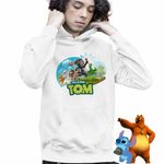 Fashion, accesorii si bijuterii - Copii - Imbracaminte copii - Pulovere si hanorace copii - Hanorac Copii Baieti My Talking Tom All Team, alb, marime XS Copii - Infinity.ro