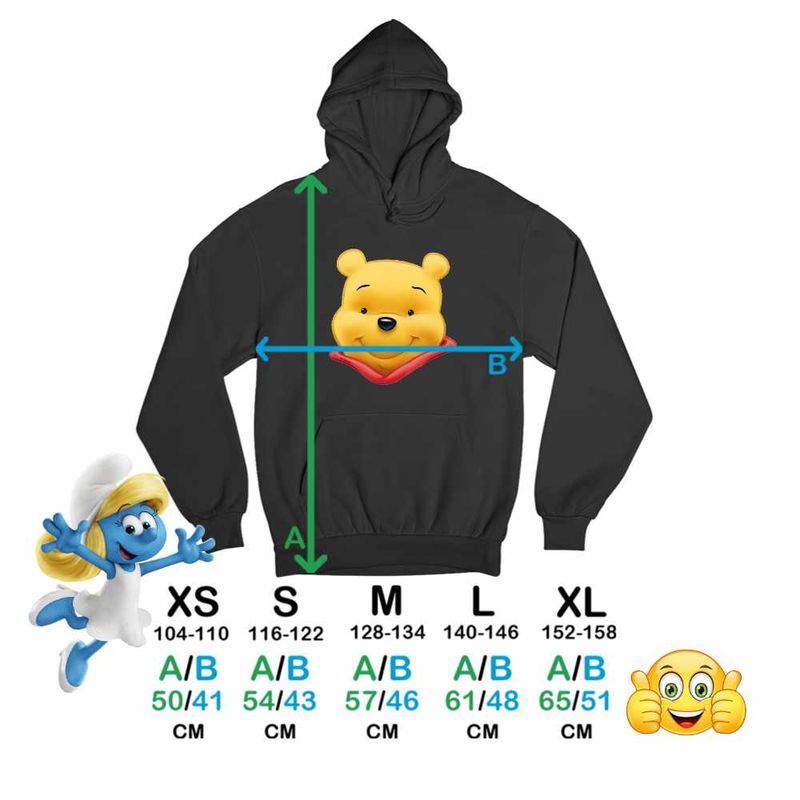 Fashion, accesorii si bijuterii - Copii - Imbracaminte copii - Pulovere si hanorace copii - Hanorac Copii Fete Winnie the Puh Pooh Cartoon, negru, marime XL Copii - Infinity.ro