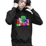 Fashion, accesorii si bijuterii - Copii - Imbracaminte copii - Pulovere si hanorace copii - Hanorac Copii Baieti Garden of Banban All Gang Horror, negru, marime S Copii - Infinity.ro