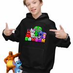 Fashion, accesorii si bijuterii - Copii - Imbracaminte copii - Pulovere si hanorace copii - Hanorac Copii Baieti Garden of Banban All Gang Horror, negru, marime S Copii - Infinity.ro