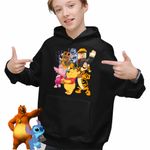 Fashion, accesorii si bijuterii - Copii - Imbracaminte copii - Pulovere si hanorace copii - Hanorac Copii Baieti Roblox Winnie the Pooh Lemingii, negru, marime S Copii - Infinity.ro