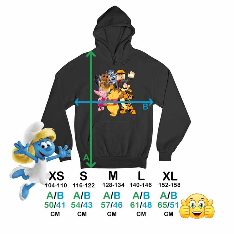 Fashion, accesorii si bijuterii - Copii - Imbracaminte copii - Pulovere si hanorace copii - Hanorac Copii Baieti Roblox Winnie the Pooh Lemingii, negru, marime S Copii - Infinity.ro