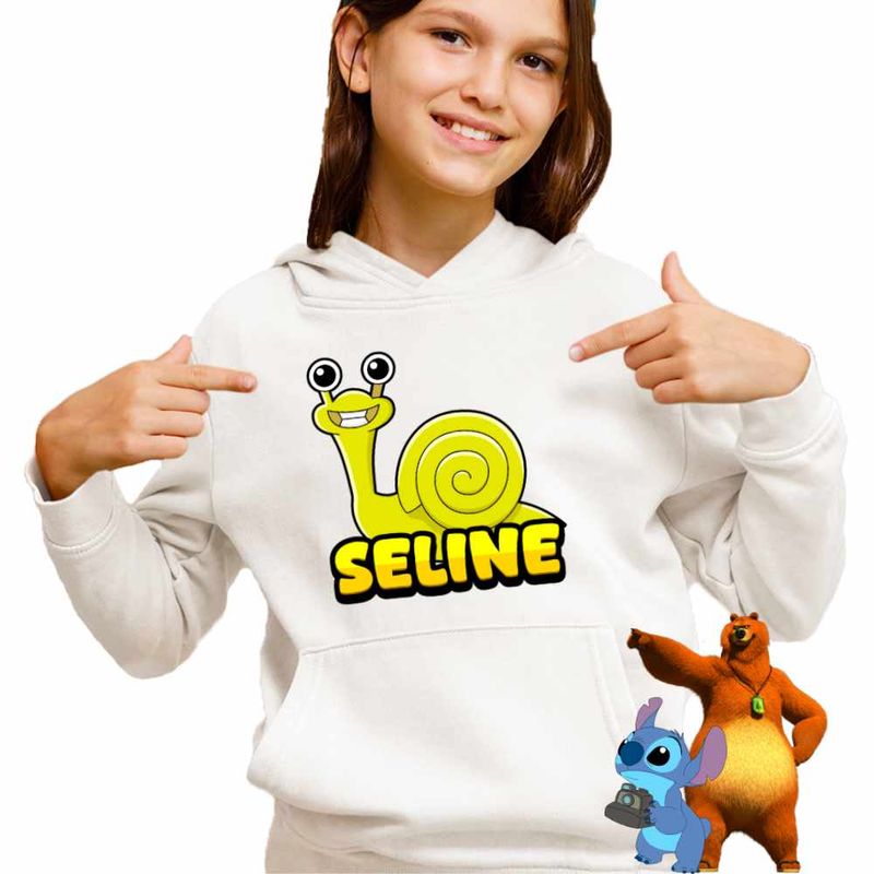 Fashion, accesorii si bijuterii - Copii - Imbracaminte copii - Pulovere si hanorace copii - Hanorac Copii Fete Banban Seline Melc Gradinita, alb, marime XS Copii - Infinity.ro