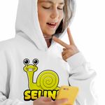 Fashion, accesorii si bijuterii - Copii - Imbracaminte copii - Pulovere si hanorace copii - Hanorac Copii Fete Banban Seline Melc Gradinita, alb, marime XS Copii - Infinity.ro