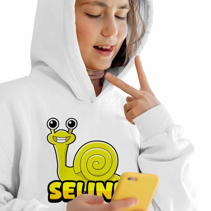 Fashion, accesorii si bijuterii - Copii - Imbracaminte copii - Pulovere si hanorace copii - Hanorac Copii Fete Banban Seline Melc Gradinita, alb, marime XS Copii - Infinity.ro