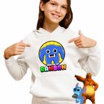 Fashion, accesorii si bijuterii - Copii - Imbracaminte copii - Pulovere si hanorace copii - Hanorac Copii Fete Banban Captain Fiddles Gradinita, alb, marime S Copii - Infinity.ro