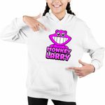 Fashion, accesorii si bijuterii - Copii - Imbracaminte copii - Pulovere si hanorace copii - Hanorac Copii Fete Banban Monkey Larry Garden , alb, marime M Copii - Infinity.ro