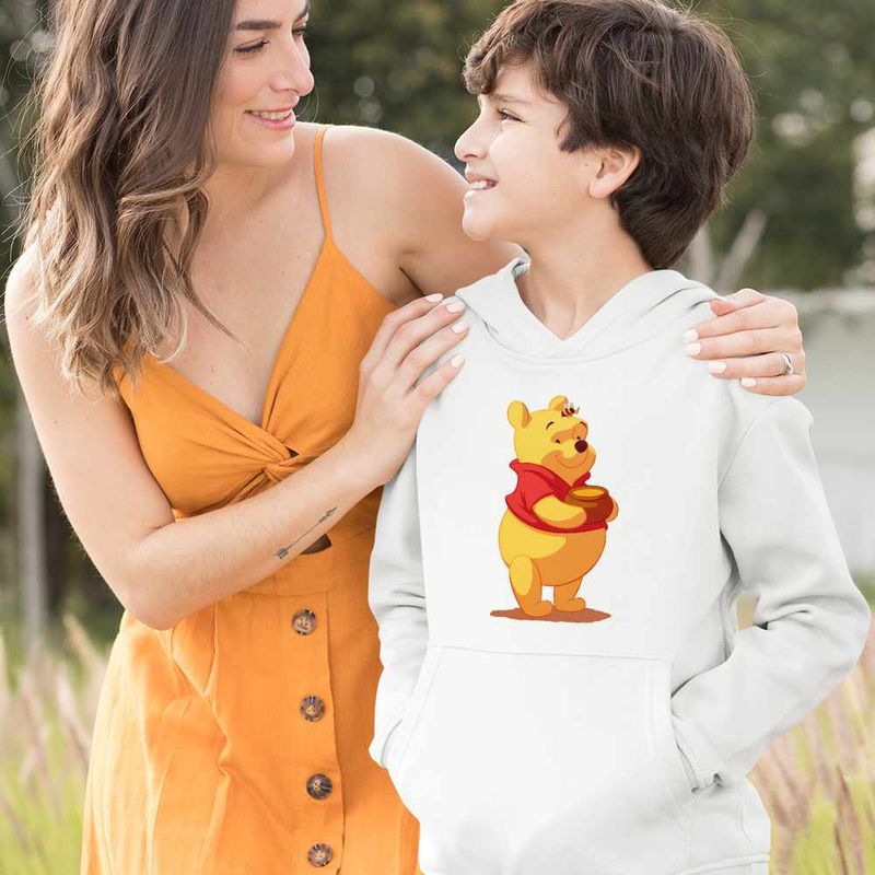Fashion, accesorii si bijuterii - Copii - Imbracaminte copii - Pulovere si hanorace copii - Hanorac Copii Baieti Winnie the Pooh, alb, marime M Copii - Infinity.ro
