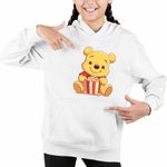 Fashion, accesorii si bijuterii - Copii - Imbracaminte copii - Pulovere si hanorace copii - Hanorac Copii Fete Winnie the Pooh Popcorn, alb, marime S Copii - Infinity.ro