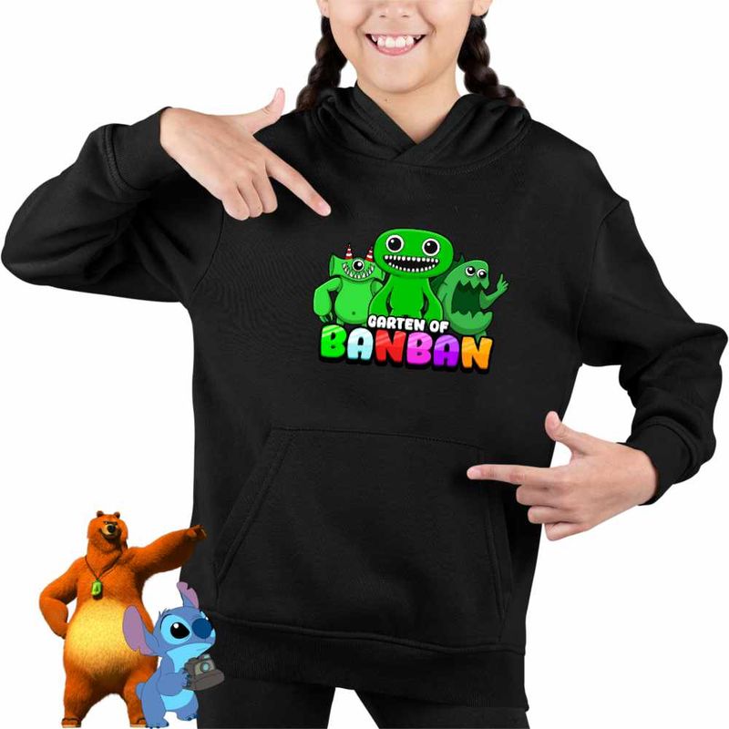 Fashion, accesorii si bijuterii - Copii - Imbracaminte copii - Pulovere si hanorace copii - Hanorac Copii Fete Banban Beepo Jumbo Joel Gradinita, negru, marime L Copii - Infinity.ro