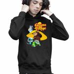 Fashion, accesorii si bijuterii - Copii - Imbracaminte copii - Pulovere si hanorace copii - Hanorac Copii Baieti Curiosul George Bluey Super Pisicute Robogobo, negru, marime L Copii - Infinity.ro