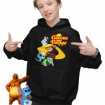 Fashion, accesorii si bijuterii - Copii - Imbracaminte copii - Pulovere si hanorace copii - Hanorac Copii Baieti Curiosul George Bluey Super Pisicute Robogobo, negru, marime L Copii - Infinity.ro