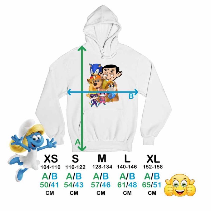 Fashion, accesorii si bijuterii - Copii - Imbracaminte copii - Pulovere si hanorace copii - Hanorac Copii Fete Pupstruction Sonic Catelusi Constructori Mr Bean Super Pisicute Garda Felina Kion, alb, marime M Copii - Infinity.ro
