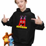 Fashion, accesorii si bijuterii - Copii - Imbracaminte copii - Pulovere si hanorace copii - Hanorac Copii Baieti Banban Happy Desene Animate, negru, marime XS Copii - Infinity.ro