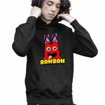 Fashion, accesorii si bijuterii - Copii - Imbracaminte copii - Pulovere si hanorace copii - Hanorac Copii Baieti Banban Happy Desene Animate, negru, marime XS Copii - Infinity.ro